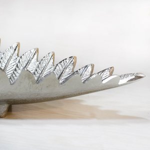 Plateau de noël grande feuille en forme de nickel poli biscuits bonbons plateau de service plateau d'arbre de noël pour des collations pour la décoration de la maison - Product Image 3