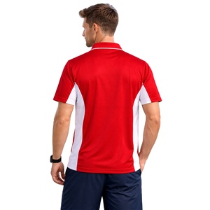 Custom Cut <b>Sew</b> Panel Style Solid Quick Dry Polo Shirt for Men Performance Contrast Breathable Cotton Jersey Fabric OEM Bulk - Product Image 1