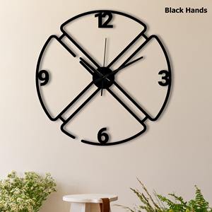 Luxury Round Black Metal Wall <b>Clock</b> With Unique Minimalist Style Perfect Decorative Piece For Home Offices Bedrooms And Halls - Product Image 4