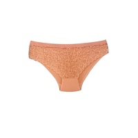 Braguitas de Bikini de Cintura Alta con Encaje Floral de Algodón y Elastano para Mujer, Estilo Romántico, Talla Normal, Tejido Ecológico