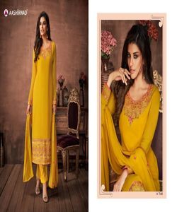 Vêtement ethnique Patiyala Salwar Kameez Suit, vêtements islamiques pour femmes, dernière collection de designers indiens, coton, mariage, en stock, Alphanumero - Product Image 2