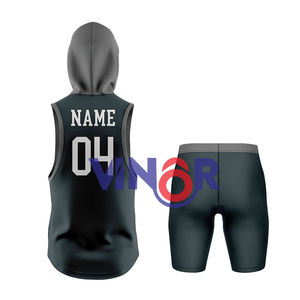Maillots de compression sans manches à capuche personnalisés pour uniformes de flag football 7v7, sublimation, pour les matchs de la ligue 7v7 2026 - Product Image 2