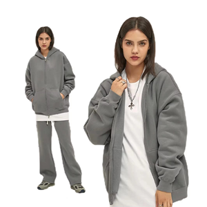 Sweat à capuche unisexe surdimensionné 100 % coton avec logo personnalisé, collection hiver 2026, pour homme et femme, impression en relief, coton mélangé teint uni - Product Image 4