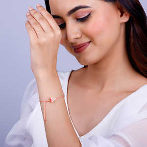 Trillium Trifecta Convertible Pendant with Trendy Rope <b>Chain</b> <b>Rose</b> <b>Gold</b> and Rhodium Plated Geometric and Number Shaped - Product Image 3