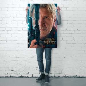 "Modern Black <b>Frame</b> Han Solo Star Wars Episode VII Wall <b>Poster</b> (Paper)" - Product Image 3