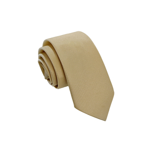 Noeud papillon et cravate beige à rayures contrastées de style italien - Product Image 3