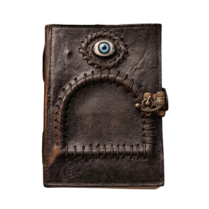 Diario de Cuero Hocus Pocus Ojo Turco, Libro de Sombras Hecho a Mano, Grimorio de Brujería Cosido Vintage, Libro de Hechizos Gótico - Product Image 1