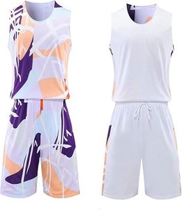 Maillot de basket-ball réversible imprimé par sublimation Topeter, short de sport athlétique, séchage rapide, évacuation de l'humidité, antibactérien - Product Image 1