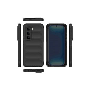 Coque Infinix Hot 50 4G en silicone souple ethnique avec design de surface arrière creuse bleu foncé - Protection pour téléphone portable A53 - Product Image 5