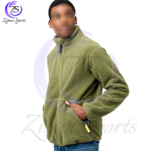 แจ็กเก็ตขนแกะเชอร์ปาทันสมัยมีกระเป๋าด้านข้างมีซิปเต็มรูปแบบนุ่มสบายใส่ลำลองสำหรับฤดูหนาว - Product Image 2