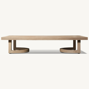 Rectangular <b>table</b> furniture made of environmentally friendly <b>wood</b> with unique legs in a simple modern style for outdoor use - Product Image 6