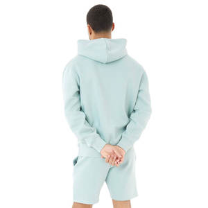 Ensemble sweat-shirt et short unisexe surdimensionné en molleton de coton noir, tenue deux pièces, streetwear, survêtement décontracté - Product Image 2