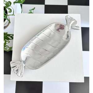 Décoration de fête d'anniversaire, sculpture en caramel, plateau de service en chocolat, plateau en métal décoratif brillant, accessoires de table - Product Image 1