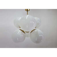 Lustre Sputnik à 6 lumières en verre atomique fait à la main, objets décoratifs, assemblage simple requis