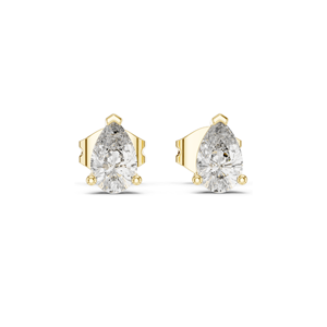 Pendientes de Diamante de Laboratorio en Forma de Pera de 1 Quilate, Claridad VVS-VS, Color EF, Opciones de Oro de 18K, 14K, 10K y Plata 925, Oro Rosa, Amarillo - Product Image 1