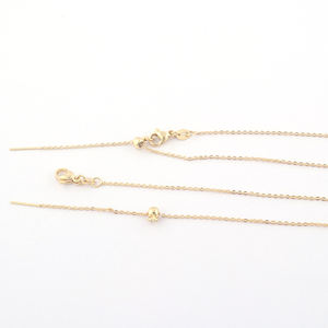 Delicado colgante de piedra de nacimiento de enero de cuarzo rosa de mini Luna natural, cadena de cable chapada en oro, collar celestial de aguja ajustable - Product Image 5