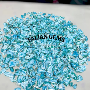 Domnican Larimar piedra preciosa cabujón, piedra Larimar azul natural para la fabricación de joyas, corte artesanal único, cristales curativos y regalos - Product Image 1