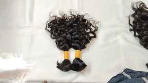 Venta al por mayor de extensiones de cabello Virgen sin procesar Remy indio de doble cutícula alineada cabello ondulado sin procesar tejer 100 gramos de La India - Product Image 4