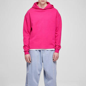 Pull à capuche surdimensionné pour hommes à la mode séchage rapide coton de haute qualité Logo personnalisable broderie Style d'hiver décontracté - Product Image 5