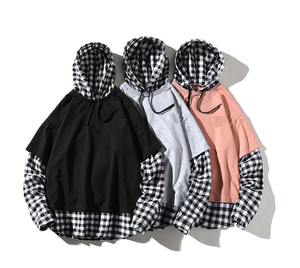 Vente en gros Offre Spéciale sweats à capuche d'automne confortables de haute qualité sweats à capuche à carreaux personnalisés pour hommes - Product Image 1