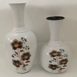 Joli Duo Blanc Fer Fleur Vase Étonnante Qualité Moderne Écologique Décor À La Maison pour Mariage Hôtel Coopérer Cadeaux - Product Image 1