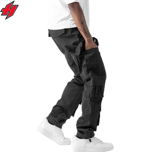 2025 nuevos Joggers WL para hombre, pantalones de chándal de nailon ajustados, ropa de calle con bolsillo grande y pantalones Cargo de patrón recto de cintura media - Product Image 3