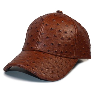 Premium Unisex Classic Baseball Cap Ostrich PU Design 100% Polyester Breathable Waterproof Mesh Adjustable for Men <b>Women</b> Sports - Product Image 5