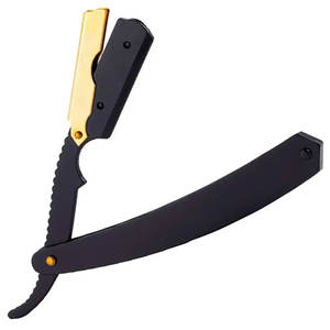 Maquinilla de afeitar de barbero de borde recto, maquinillas de afeitar rectas profesionales para hombres, afeitado de barba y corte de pelo - Product Image 3