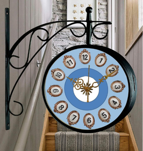 Reloj de Pared de Latón Estilo Londres, Doble Cara, Diseño Atractivo, para Bar, Gimnasio, Restaurante, Decoración del Hogar - Product Image 1