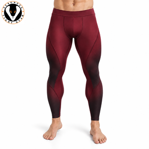 Les leggings de compression pour hommes offrent un ajustement de soutien, un confort extensible et une mobilité flexible pour l'entraînement physique et les activités sportives. - Product Image 1