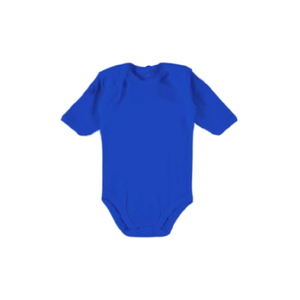 Pelele de bebé de manga corta suave de Color sólido liso orgánico de algodón Unisex de fábrica, ropa de bebé - Product Image 6