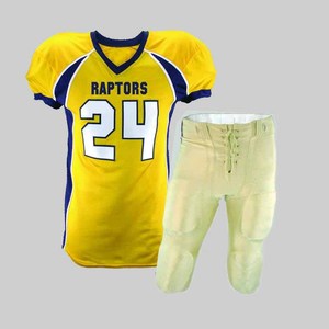 Juego de uniformes de fútbol americano directo de fábrica al por mayor, tela ligera de ajuste cómodo personalizada, ideal para todos los niveles de jugadores - Product Image 1