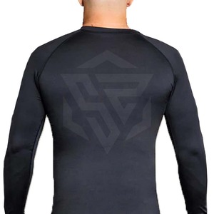 SilkZone Inds Hombres Compresión Rash Guard Anti-UV Spandex Camisa de entrenamiento de manga larga para MMA BJJ Jiu Jitsu Low MOQ - Product Image 2