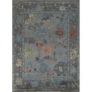 Alfombra Oushak de Lujo Hecha a Mano, Alfombra Turca de Lana de Alta Densidad con Respaldo de Látex, Tamaño Personalizado - Product Image 1