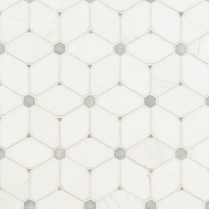 Cecily Grigio Marble Union Mosaic Tiles 11x13 Glossy Waterproof Modern Firebrick Square for Interior <b>Walls</b> and Floors <b>Borders</b> - Product Image 1