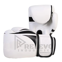 Guantes de Boxeo Profesionales Personalizados de Piel Sintética, Absorbentes de Humedad, Nueva Llegada, Color Blanco, Colores Personalizados, 10oz 12oz 16oz