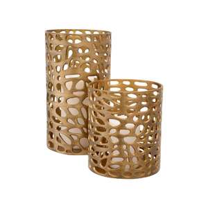 Bougeoir en laiton et métal de style victorien, design antique, lot de 2 bougeoirs de forme et de taille personnalisées de Rana Overseas Inc - Product Image 1