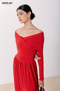 ชุดเดรสสีดำแดงน้ำตาลสำหรับผู้หญิงชุดเดรสวงกลม keane เสื้อผ้าคุณภาพสูงและแฟชั่นสูงสีขาวของผู้หญิงเวียดนาม - Product Image 5