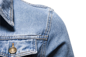 OEM diseño personalizado de los hombres de alta calidad elegante ropa casual de moda Streetwear Premium chaqueta de mezclilla para el invierno - Product Image 6