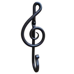 Stylish <b>wall</b> <b>mounted</b> double matte black coated finished iron hooks for closet outdoor utility for bedroom organizer - Product Image 3