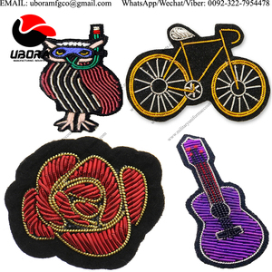 Broche en tissu de cuivre tressé à la main, motif tournesol, feuille dorée, broderie Zardosi, patchs floraux faits main, haute qualité, personnalisable - Product Image 3