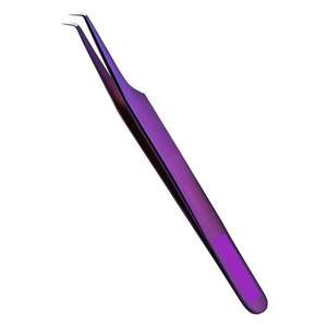 Pince à épiler d'extension de cils en fibre de couleur violette au plasma - Product Image 3