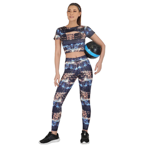 Gran oferta, ropa de gimnasio, conjuntos de Yoga para mujer, ropa atlética de secado rápido, ropa deportiva para mujer con cuello cuadrado, conjuntos de Fitness con diseño de sublimación - Product Image 3