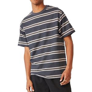 Vêtements pour hommes tendance en gros - T-shirts surdimensionnés en coton 100% 275g, traitement de décoloration par broderie, impression personnalisée - Product Image 2