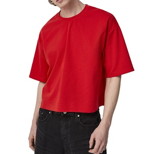 T-shirts Homme Coupe Boxy Style Personnalisé, Grammage Lourd, Épaules Tombantes, Coupe Oversize Courte, Haute Qualité, Pour Streetwear - Product Image 5