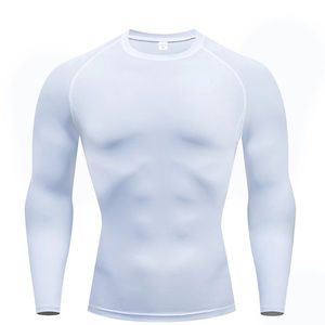 Haute qualité hommes chemise de sport Muscle Fit Compression porter entraînement sport à manches courtes athlétique entraînement Fitness t-shirt - Product Image 2