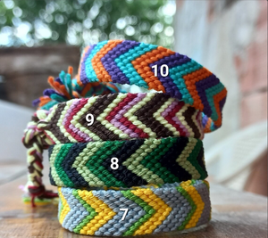 Handmade Bohemian t Knitted Chevron <b>Bracelet</b> or <b>Anklet</b> Chevron - Colorful - String - Trendy - *CUSTOMIZABLE* - Product Image 2