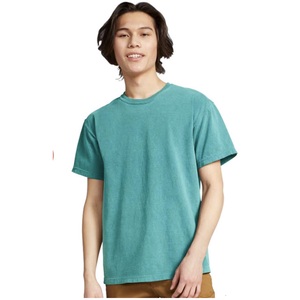 Camisetas de algodón orgánico unisex personalizadas para estampado de hojaldre, ropa al por mayor, camisetas informales transpirables de ajuste cuadrado para hombre, camisetas lisas - Product Image 1