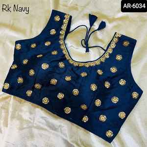 Phantom Silk Zari-Blusa étnica con espalda abierta y patrón Doti, blusa de talla única - Product Image 3