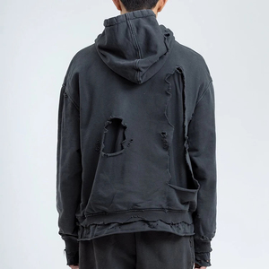 Sudadera con Capucha para Hombre, Estilo Vintage, Desgastada, Talla Grande, Personalizada, de Felpa Francesa, Impermeable, Transpirable, Venta al Por Mayor OEM - Product Image 6